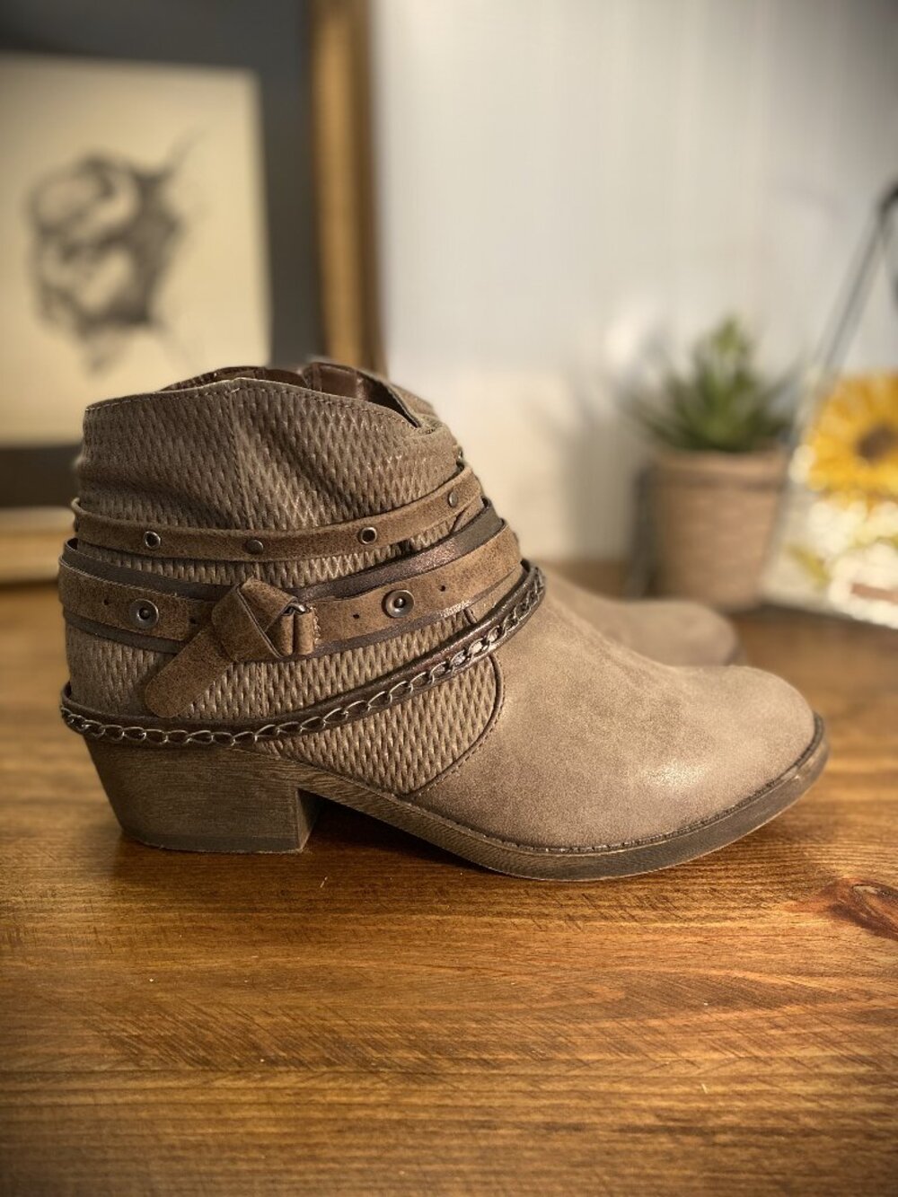 SONOMA Ankle Booties | Redbud Stone - Boho Western Boots | Women's Size 8.5M